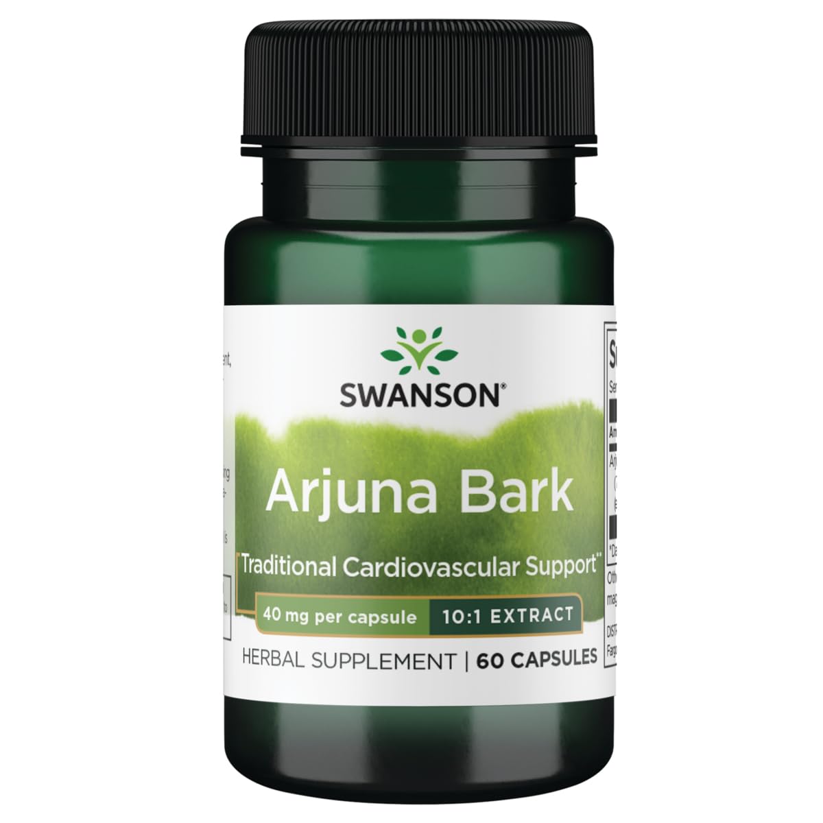 Swanson Full Spectrum Arjuna Bark 10:1 40 mg, 60 Capsules