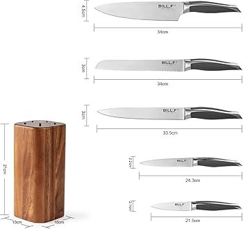 Amazon | BILL．F 包丁セット【三徳包丁 牛刀包丁 柳刃包丁 パン