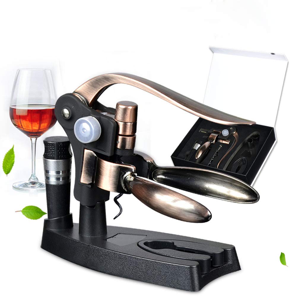 New goods listing Red Wine Pourer and Spiral Gift Box Stopper Silver