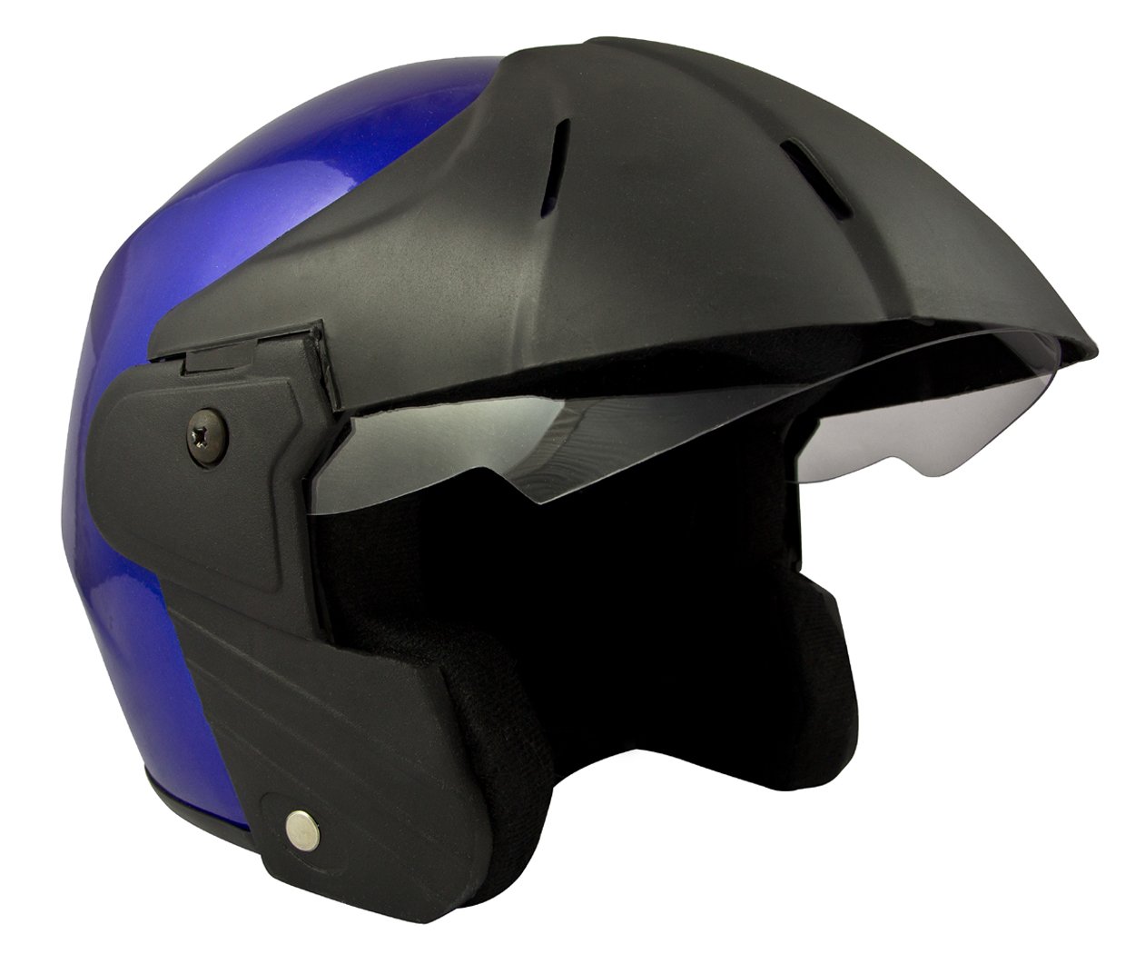 Sage Square Deltz Power ABS Shell ISI Certified Open Face Scooty Helmet (Medium, Blue Glossy)-image-43