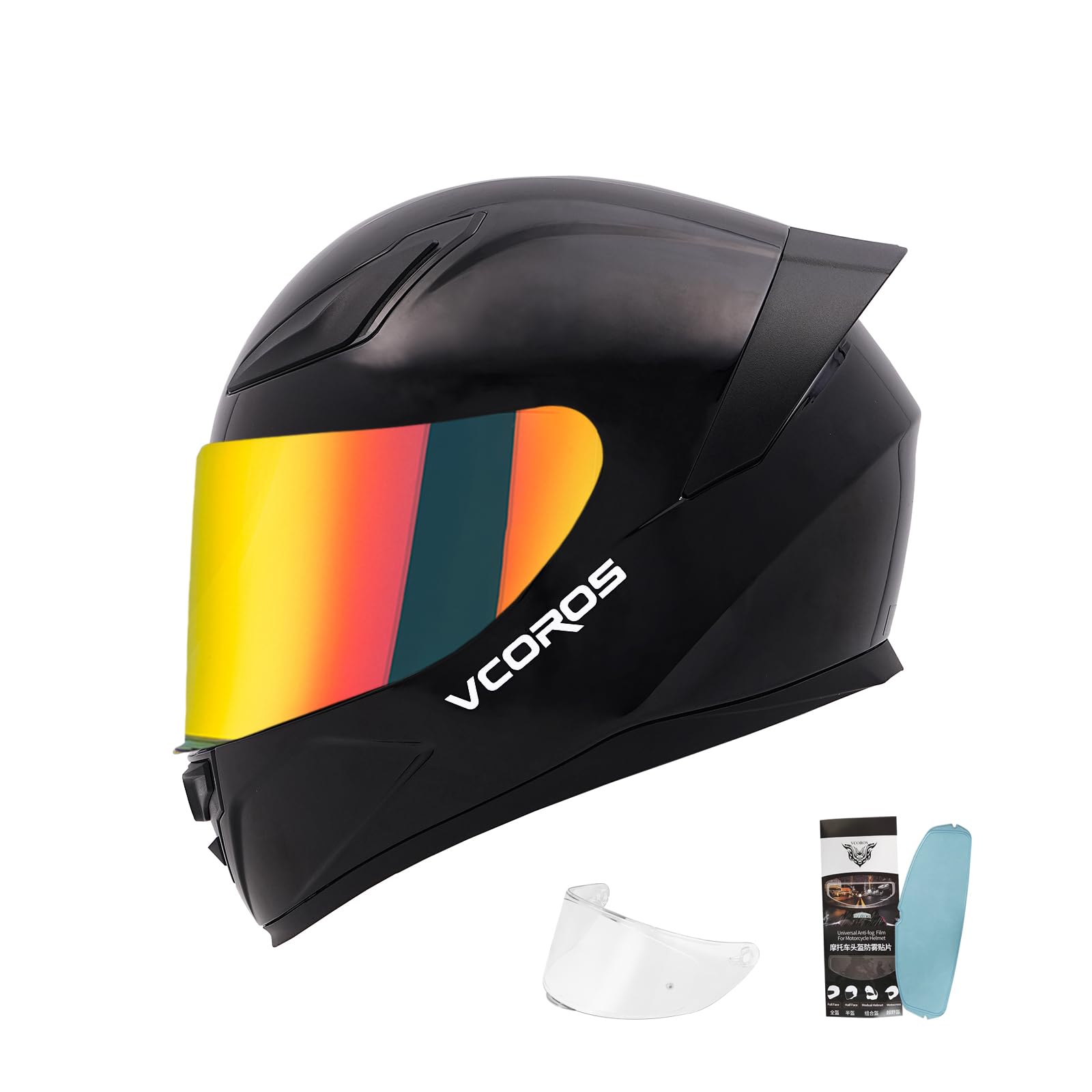 Full Face Motorcycle Helmet for Unisex-Adults DOT Approved WS-609 Motorbike  Street Bike Racing Helmets