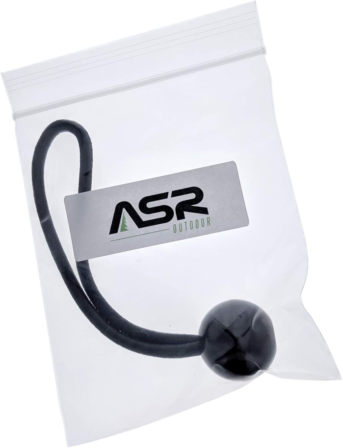 ASR Outdoor 8 Pack Utility Stretch Shock Cord Plastic Ball Cord Camping Gear, Black