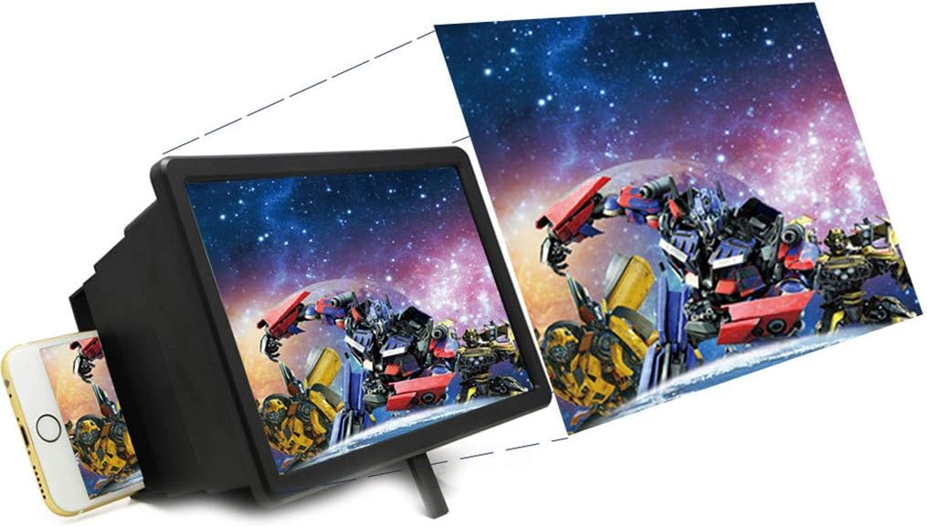 TTbuy 14 Inch Foldable Universal Screen Amplifier - Portable Mobile Phone 3D Retractable Screen Magnifier, High Definition Screen Amplifier Enlarged Expander - Compatible All Smartphones