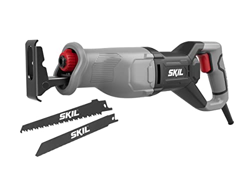 SKIL 4920 AA Scie sabre (850 W, pour travaux de démolition, sciage de branches + arbustes, 2,1 kg, profondeur de coupe de 150 mm) F0154920AA