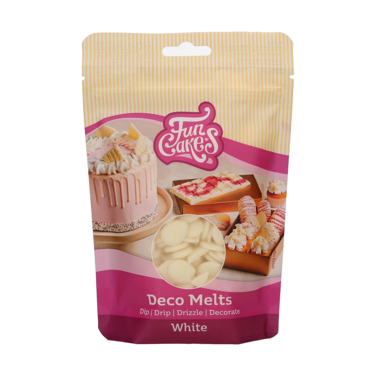 FunCakes Deco Melts White, AZO Free, 250 g (Pack of 1)
