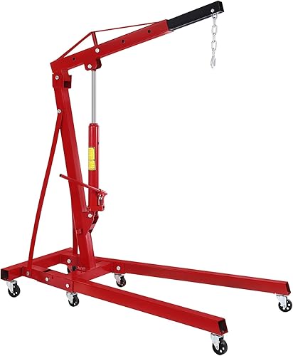 Xenyem Polipasto de motor de alta resistencia de 2 toneladas, grúa hidráulica plegable, recogedor de elevación de garaje cereza, elevador de motor,