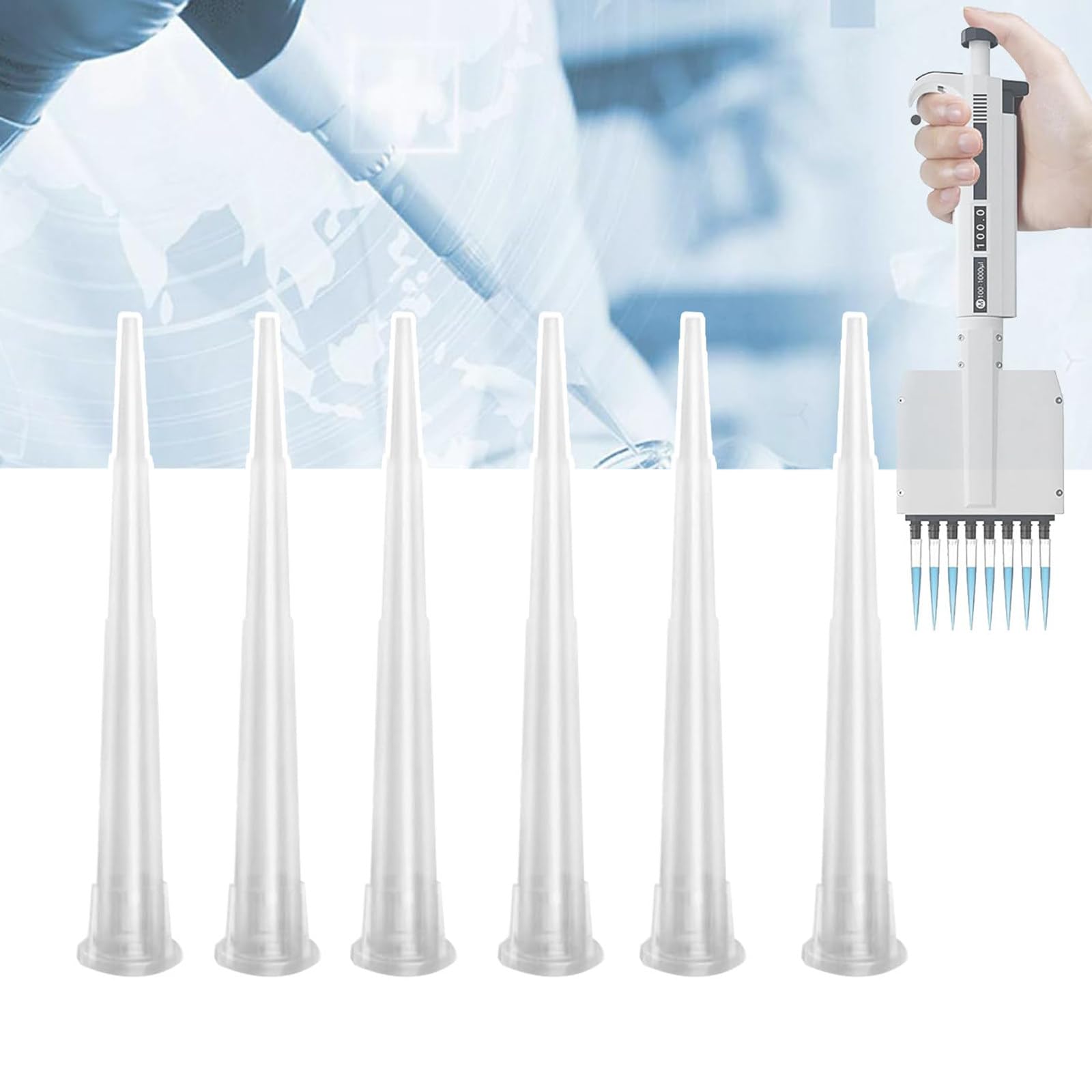 Puntali Per Pipette Da Laboratorio (Universali/10ul-10ml) , 100-1000 Pezzi, Trasparenti , Facili Da Montare/Smontare, Per Il Movimento Dei Liquidi In Laboratorio Di Microchimica,10ul(1000pieces)
