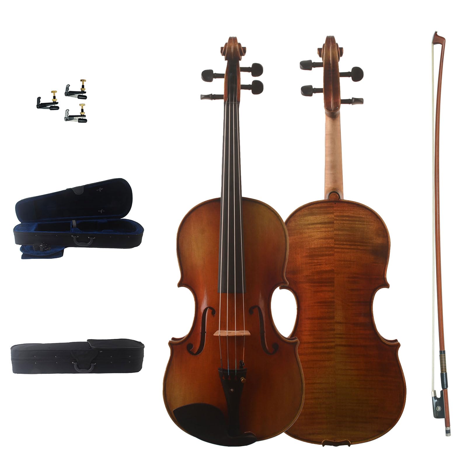 Yitamusic MA7000 Guadagnini-style Artist Viola Size 15.75inch,Wide body Handcrafted .Oil varnish, Premier Professional Performance,with Case,and a Bow