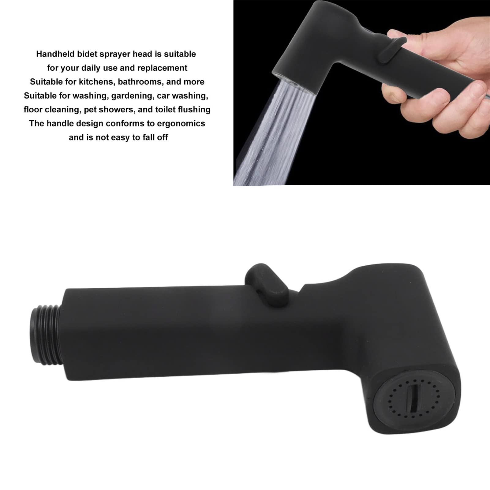 Topyond Bidet Sprayer Handheld Bidet Attachment for Toilet Adjustable Water Pressure Control Head Only ABS Lightweight for Feminine — view 2