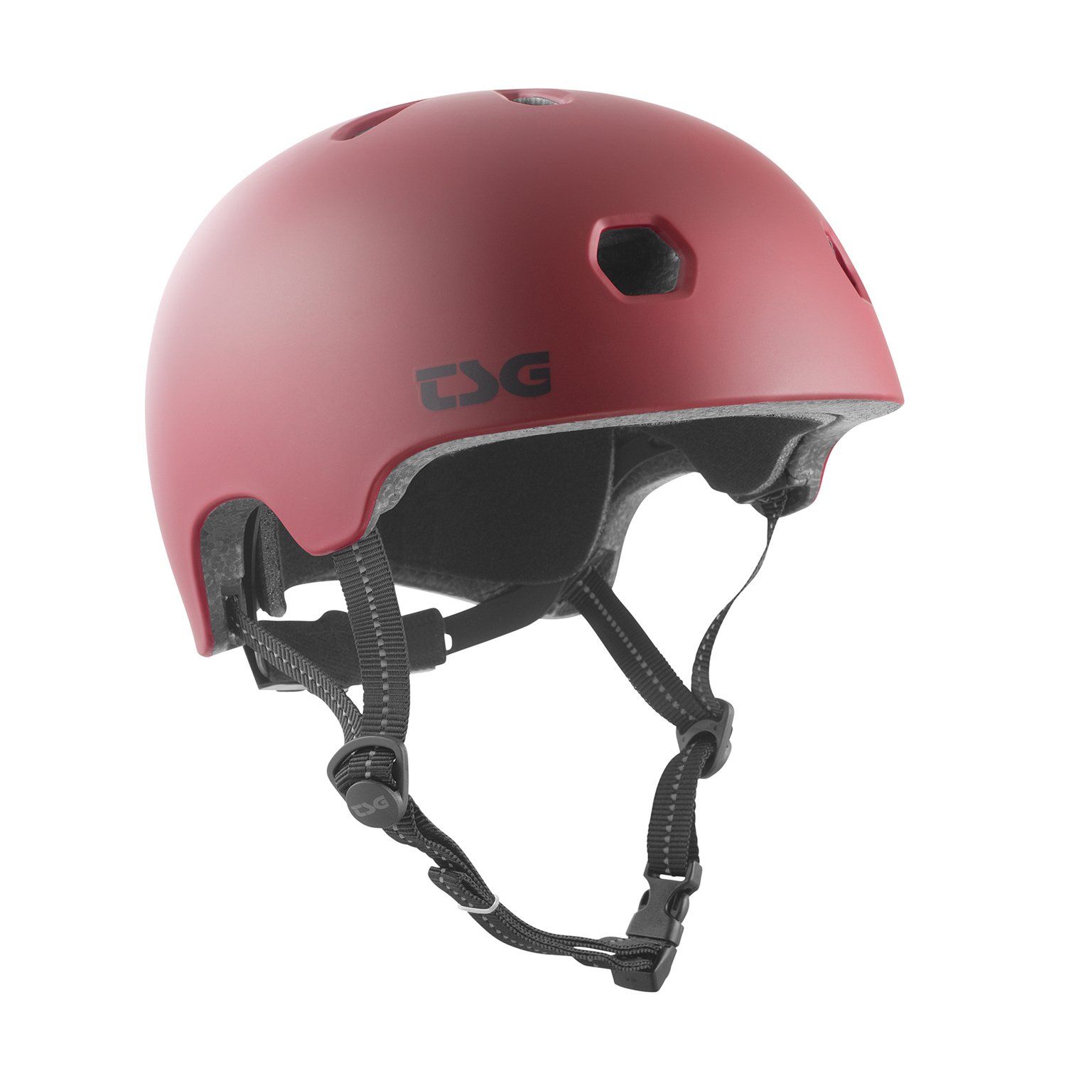 TSG Adult Meta Solid Color Half Shell Helmet, Satin Oxblood, L/XL