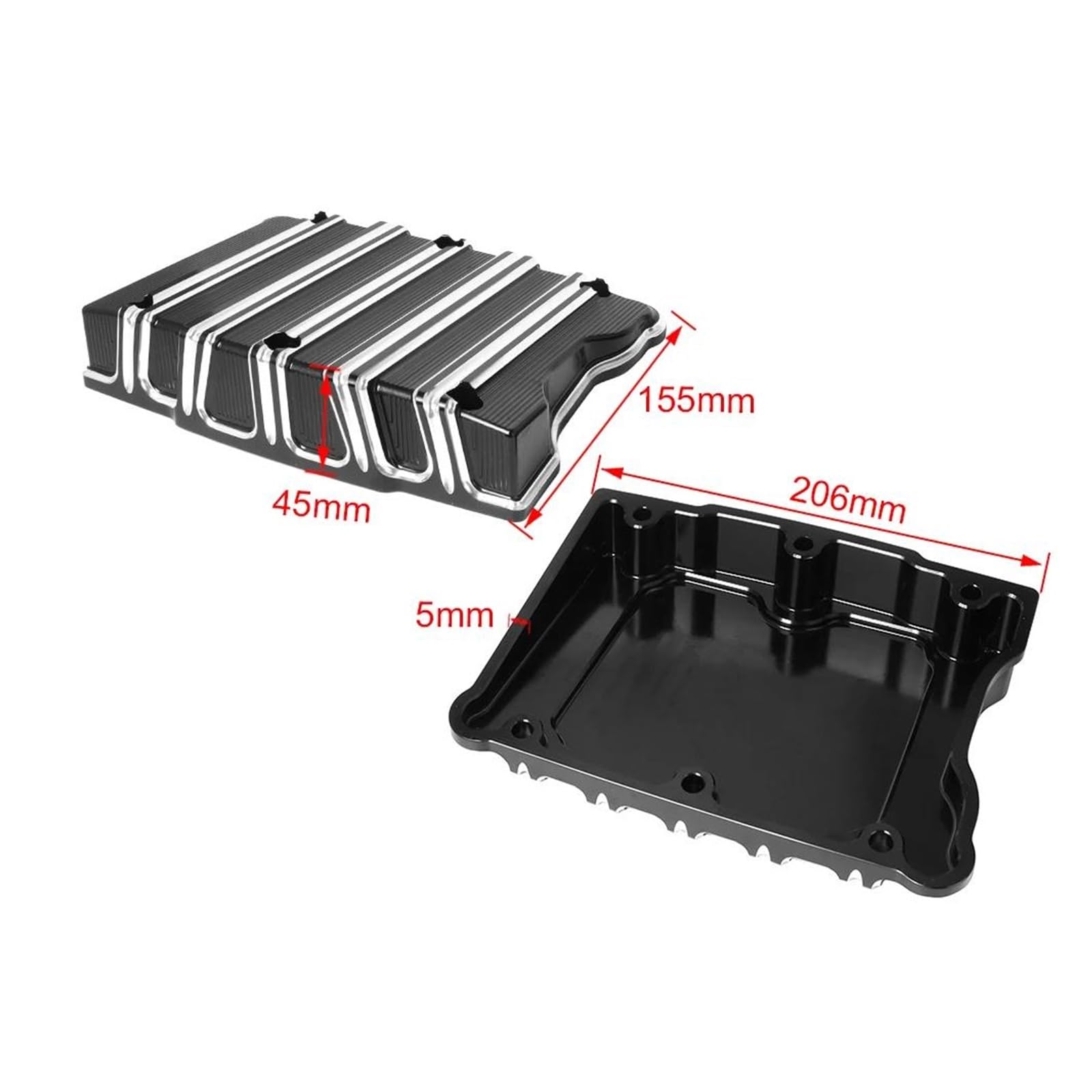 Ventildeckel (Rocker Box Cover) Aus Aluminium Für Touring, Road King Classic, Electra Glide, Twin Cam, Dyna, Fat Bob, Softail(Black)