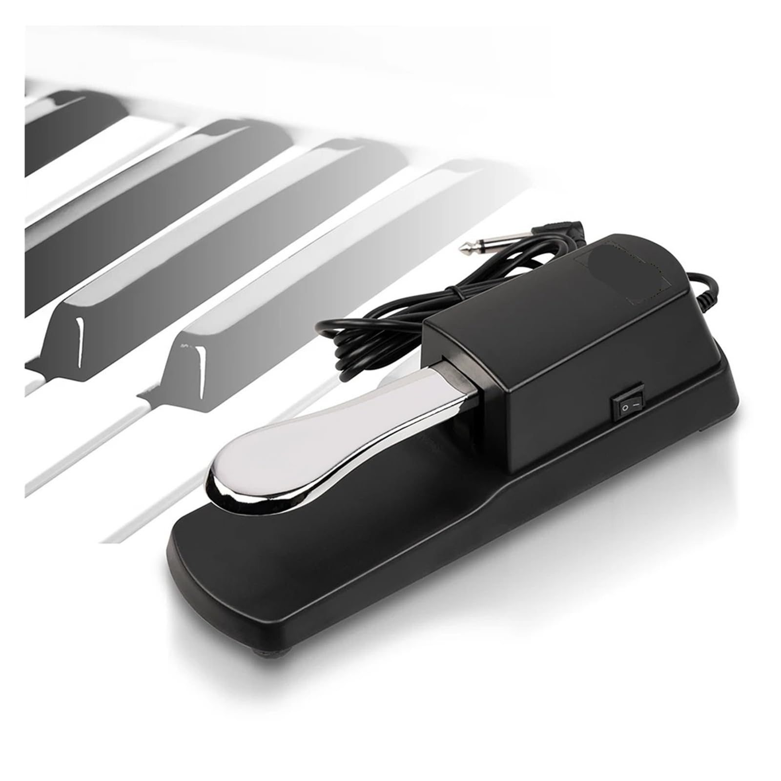 JSP-10 Pedale Sustain da 6,35 mm 1/4 '' con interruttore di polarità for parti e accessori di strumenti a tastiera MIDI for pianoforte