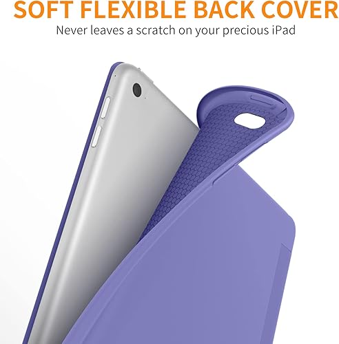 Miniatura 53 de DTTO Funda para iPad Mini de 5ª generación y iPad Mini 4, ultra delgada y ligera, con cubierta trasera de TPU suave, apagado y encendido automático