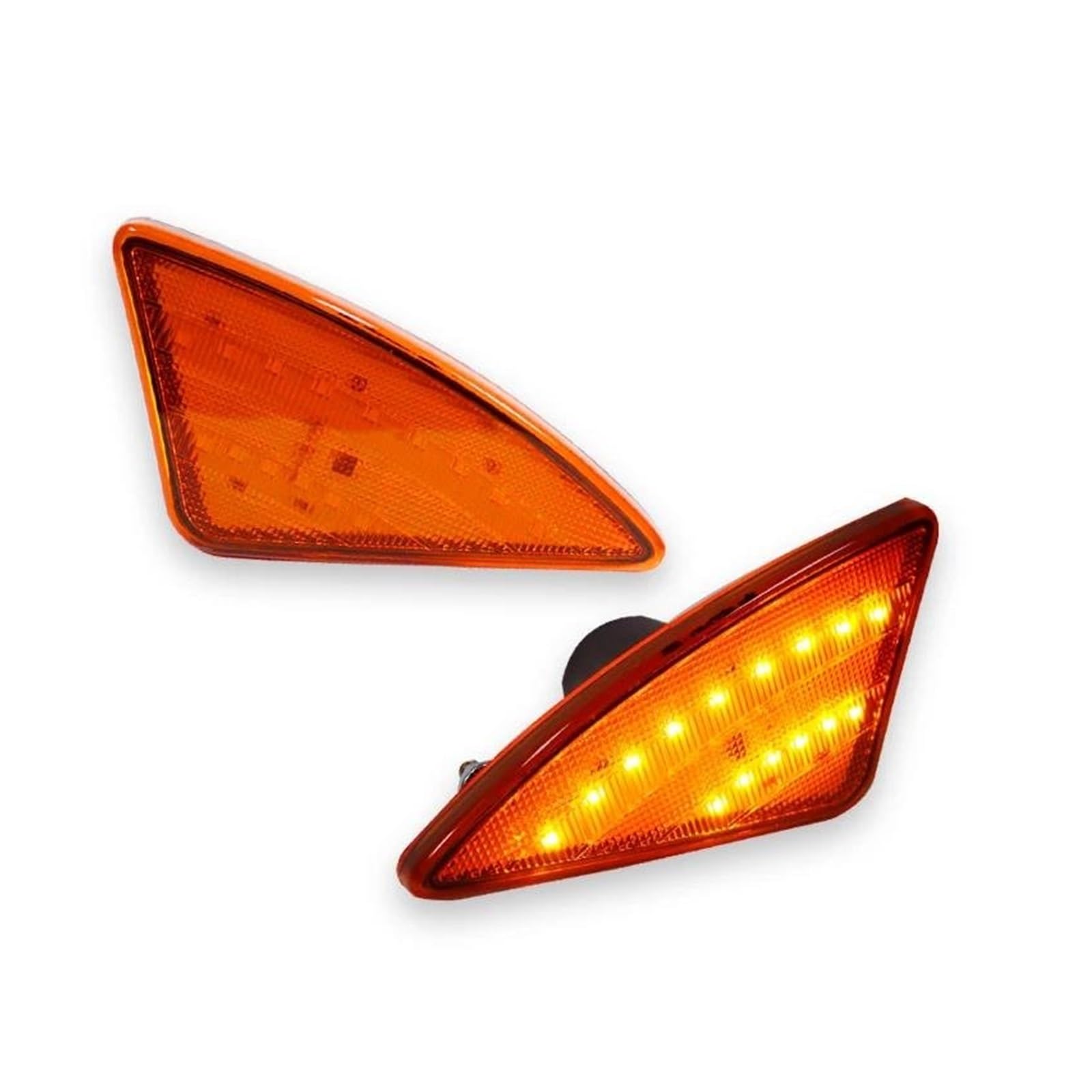 Voiture Clignotants Feux latéraux Ensemble De Clignotants Latéraux De Cabine Avant LED Ambre 2008 – 2017 pour Semi-Camion Kenworth T660 T170 T270 T370(Couleur:Amber Lens)