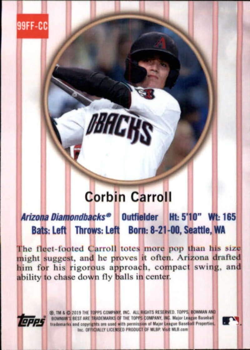 2019 Bowman's Best 1999 Franchise Favorites Refractor #99FF-CC Corbin Carroll Arizona Diamondbacks Official MLB Baseball Trading Card produced by Topps