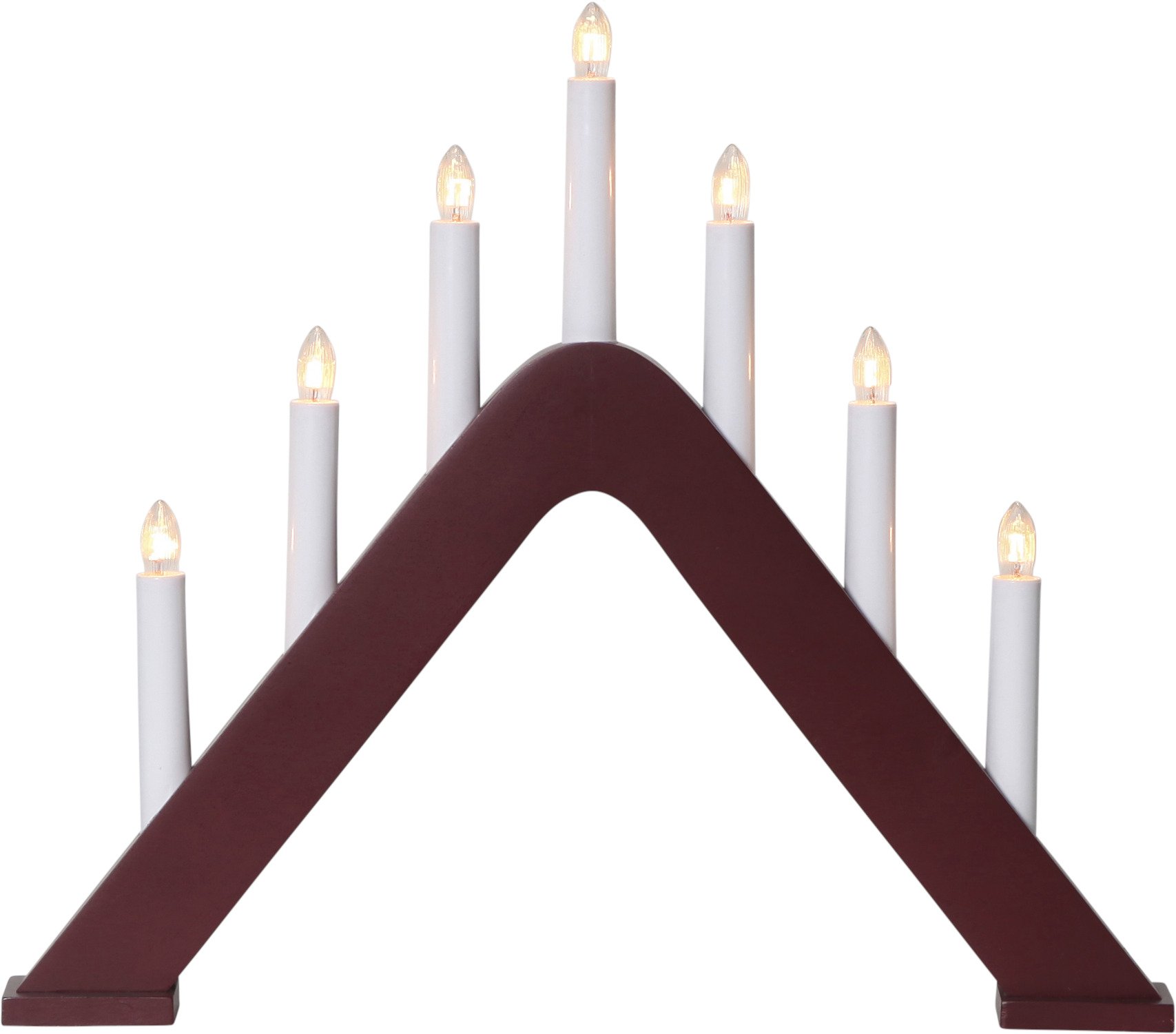 Best Season Jarve Candlestick, Wood, E10, Red