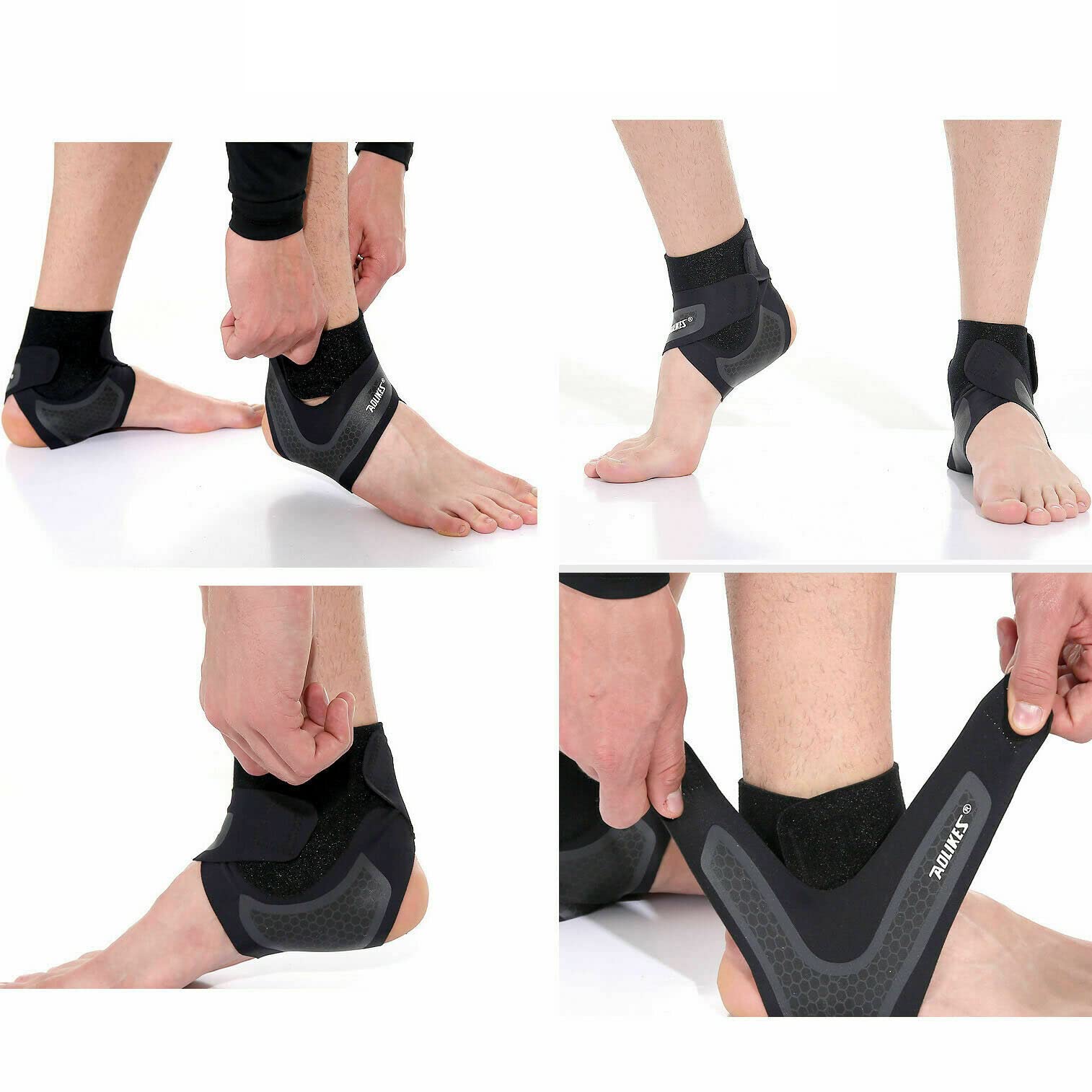 1 Paar Knöchelbandage Sprunggelenk Bandage，Einstellbares Knöchel Bandage， Fußbandage – Schmerzlindernde für Männer Frauen Knöchelschutz, stabilisiert und unterstützt,Sport fußgelenkbandage
