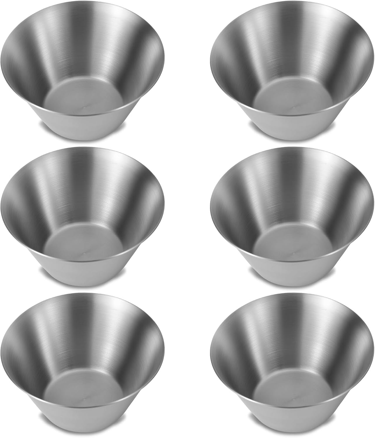 Heavy-duty Stainless Steel Small Bowl, No colied Edge, Brushed Finish, 4.5 Inches Diameter, 2.4Inches Height, for Snacks, Yogurt, Fruit, Ice Cream and Dippings