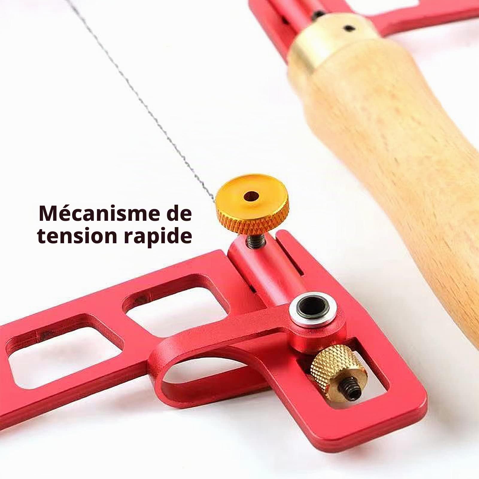 Wincal Scie à fil en U 3 pouces multi-usages menuisier scie à tronçonner scie fine bricolage artisanat scie à frette outils à main pour l'artisanat modèle travail du bois