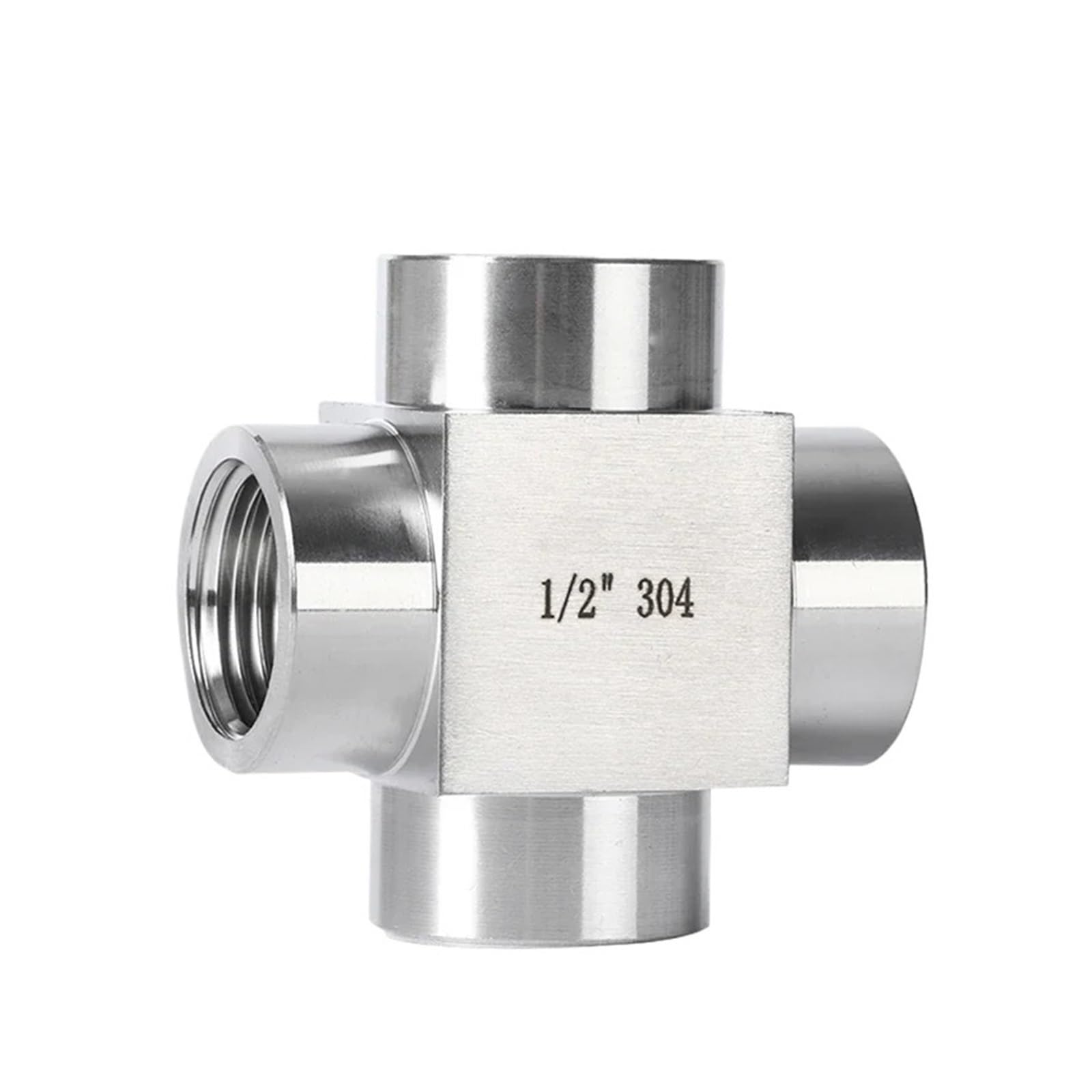 Raccordo di conversione in acciaio inossidabile 1/8" 1/4" 3/8" 1/2" 3/4" 1" M14 M20 Femmina Maschio Croce Raccordo per tubo divisore in acciaio inossidabile a 4 vie (maschio BSPT (ZG), M20x1,5)