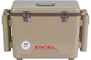 Engel UC30 30qt Leak-Proof, Air Tight, Fishing Drybox Cooler and Lunch Box