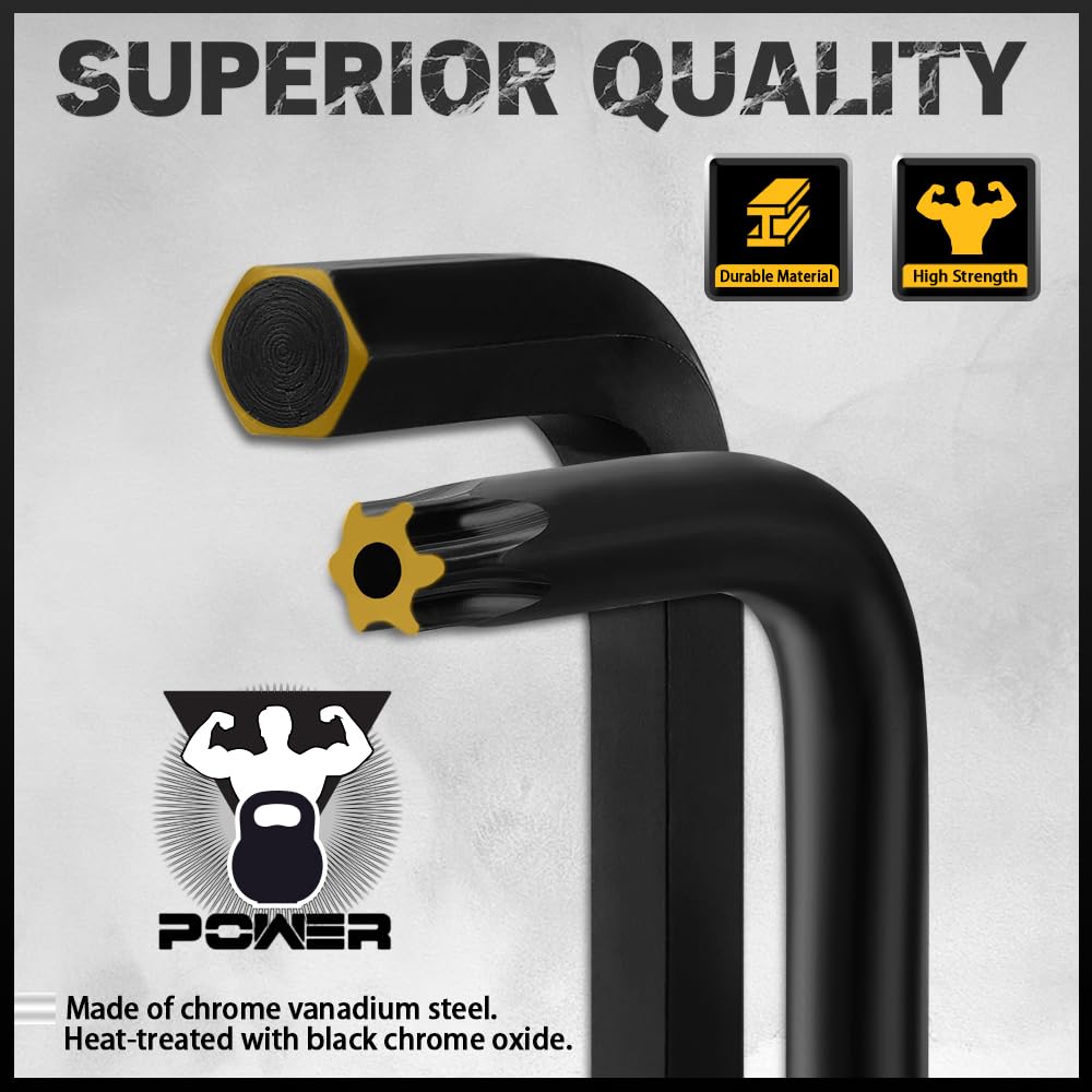 Zestaw narzędzi naprawczych Zestaw kluczy imbusowych 41 szt. Standardowy SAE (0,028"-3/8") i metryczny,7 mm-10 mm) Torx (T9-T50) w walizce do przechowywania