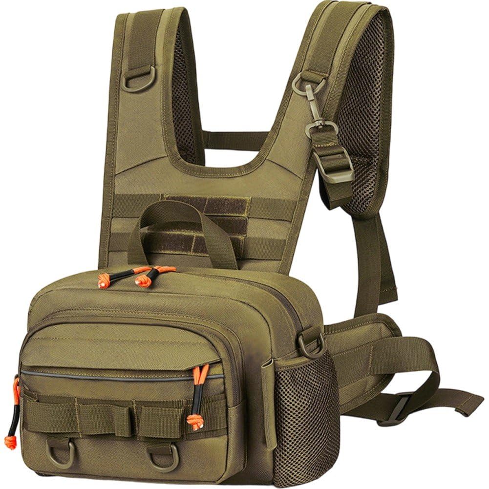Chaleco De Pesca con Mosca, Señuelo De Pesca, Chaleco De Pecho Frontal, Mochila De Viaje, Camping, Senderismo, Ciclismo Aire Libre, Equipo De Montañismo, Bolsa De Aparejos para Hombres