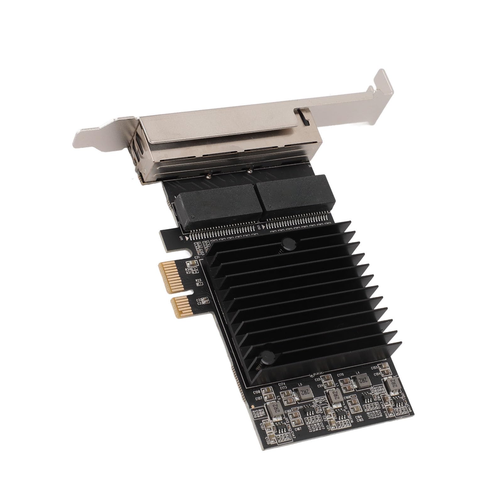 Carte Réseau Gigabit Ethernet, PCIe1X 10, 100, 1000 Mbps Gigabit Ethernet PCI Express, Adaptateur Réseau PCIE, Carte Réseau, Carte Ethernet pour PC, avec 4 Ports