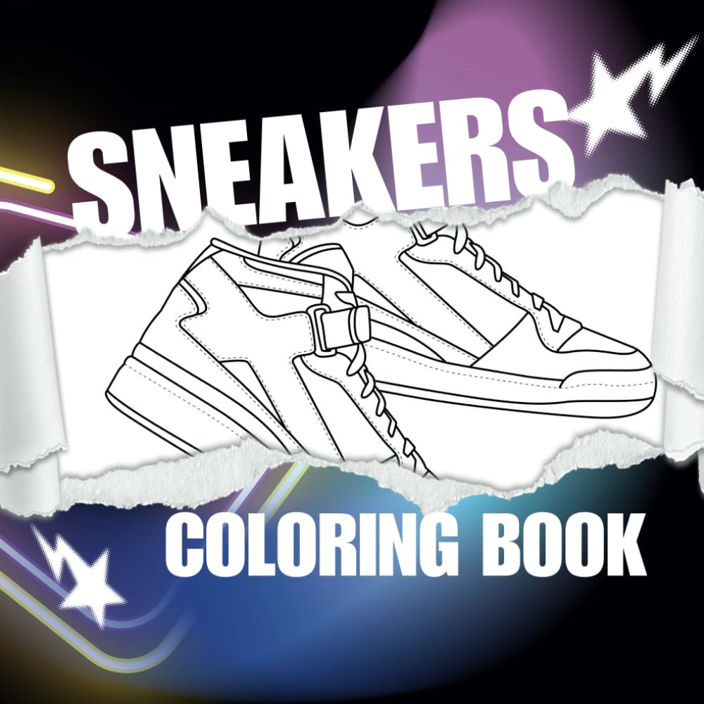 Coloring book of Sneakers: Design Your Own Kicks and Boots - 30 Designs for Teens and Adults