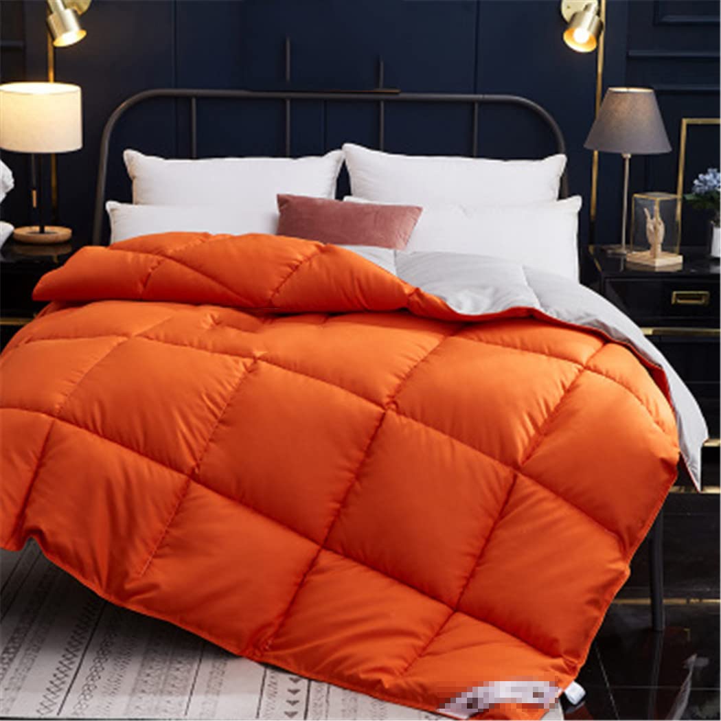 Haitpant Edredón de plumón de ganso 100% funda de edredón de algodón cálido edredón de invierno manta gruesa color sólido