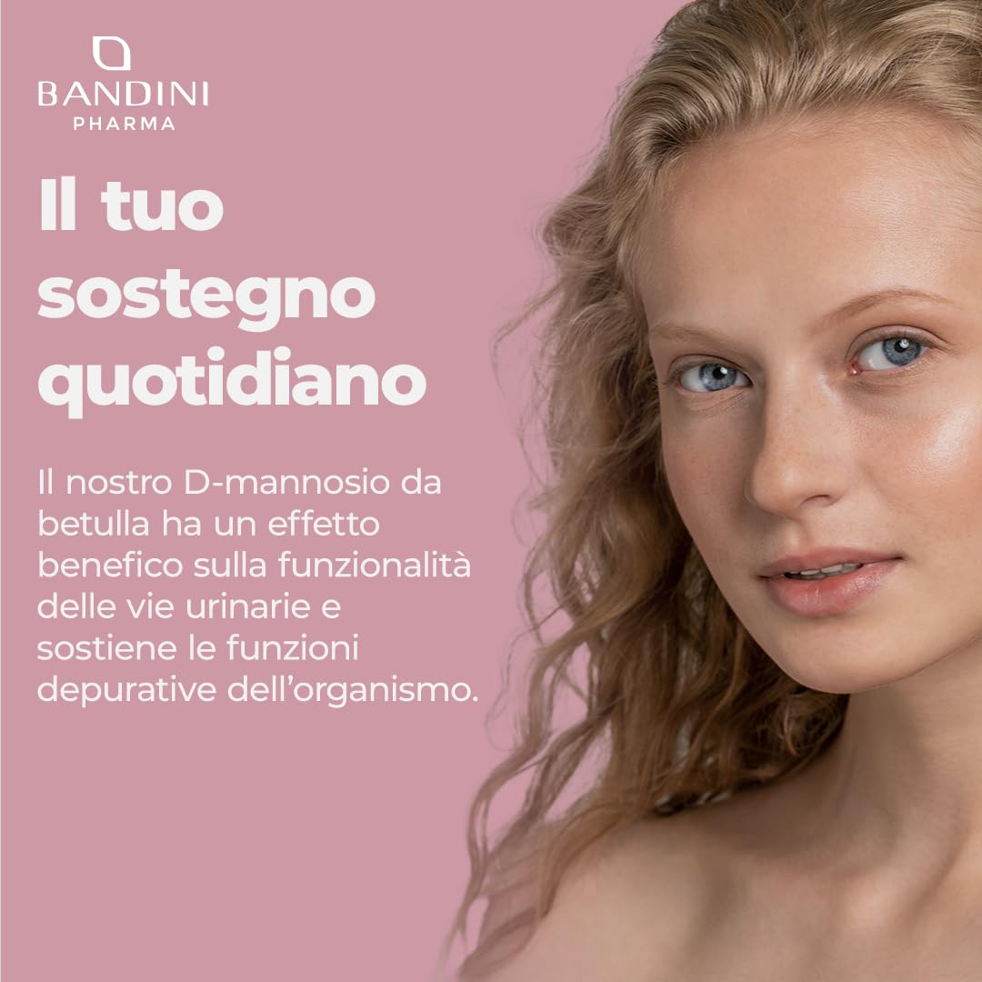 Bandini® D Mannosio per Cistite - 180 Capsule 2.000mg D-Mannosio Puro per Dose Giornaliera - ad Alto Dosaggio - Integratore per Benessere e Supporto Vie Urinarie - Mannosio Puro Cistite - 100% Vegan