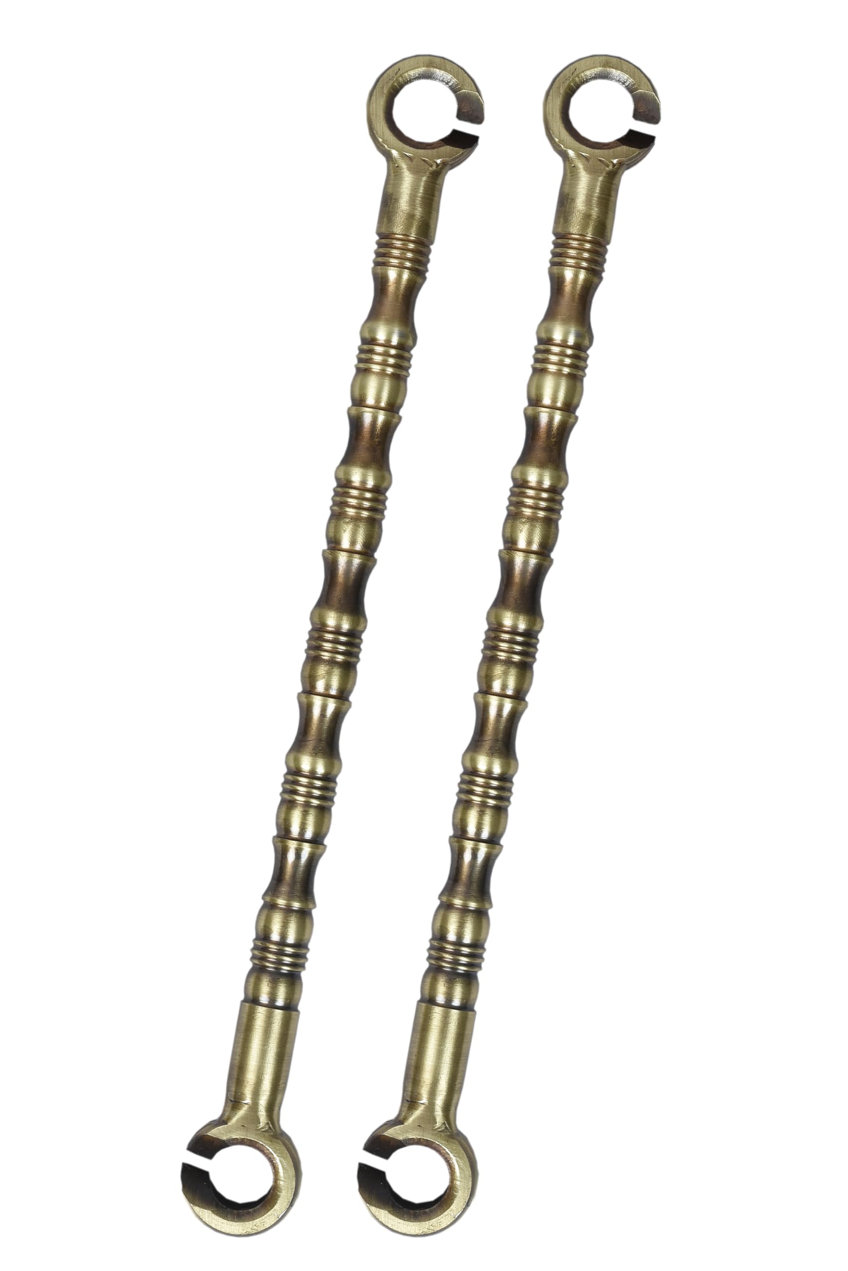 16 mm Stainless Steel Antique Golden Finish Kalash Design Swing Chain Links Brass Jhula for Indoor Outdoor Pack of 2 [Kalash 5 Design]-image-33