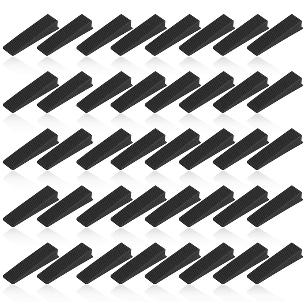 Huoanpo Black 40Pcs Wooden Fence Panel Wedges To Stop Rattling And Banging | Reusable Anti-Rattle Wedges For Fencing | Fence Rattle Stoppers & Noise Reduction Kit For Garden Panels