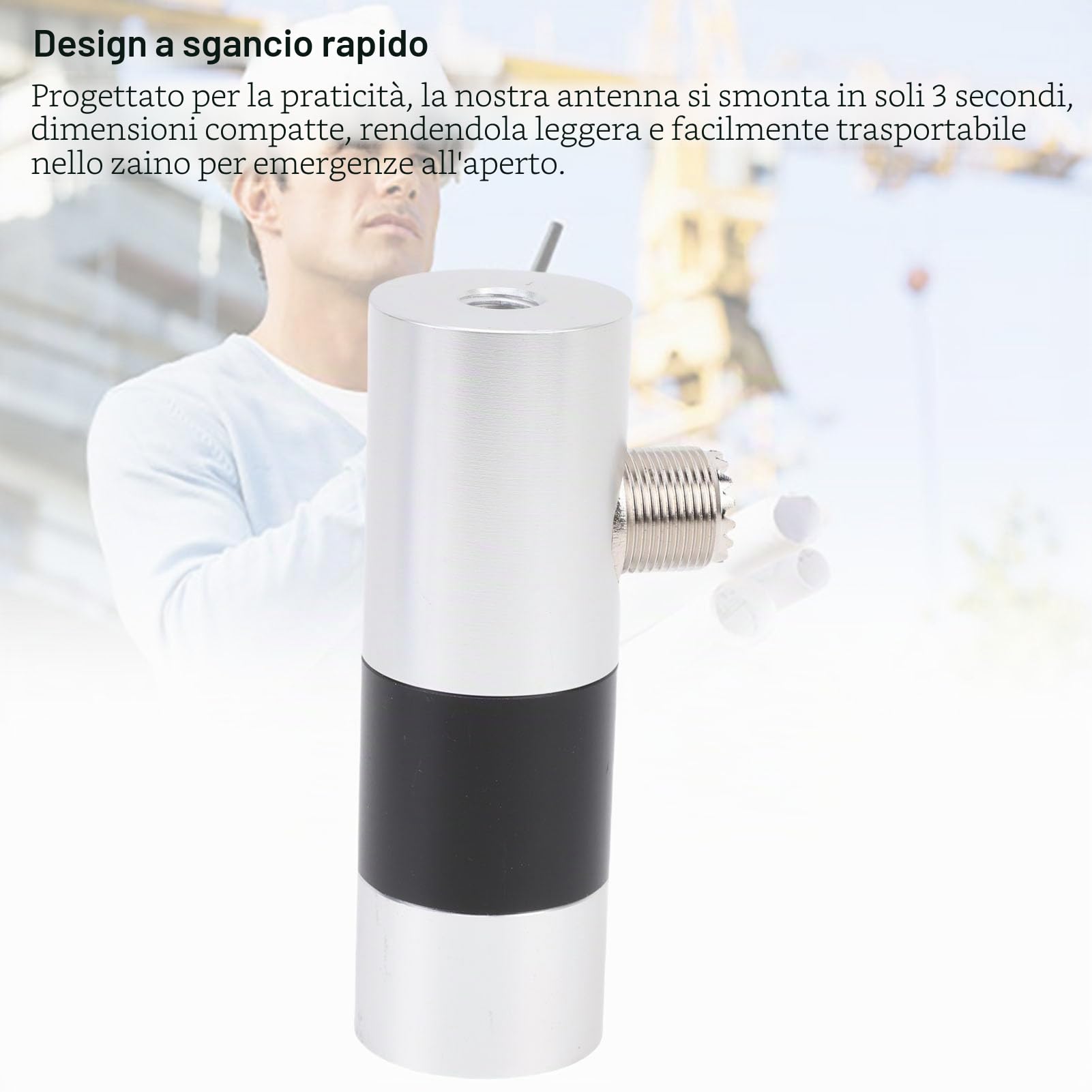 Antenne HF per la Radio HAM, Base Filettata Standard M10, da 3 a 30 MHz, Arrugginire e Antivento, Comunicazione di Salvataggio di Emergenza Sul Campo