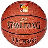 Haltbare Gummioberfläche Spalding Basketball Tf500 Dbb Indoor (74-591z) Ball, orange, 7