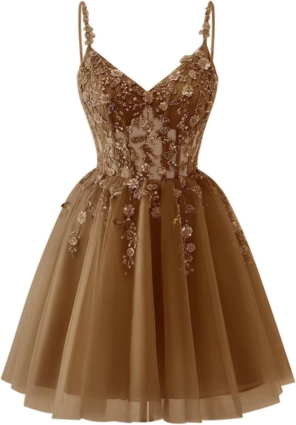 Lace Applique Tulle Homecoming Dresses for Teens Sparkly 3D Flower Short Prom Dress Sequin Quinceanera DAMA Dress