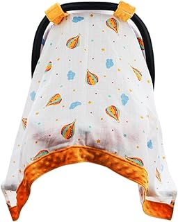 Cubierta y manta de lactancia de la marca Hi Sprout transpirable, de algodón, para silla portabebés para coches Hot air balloon 2