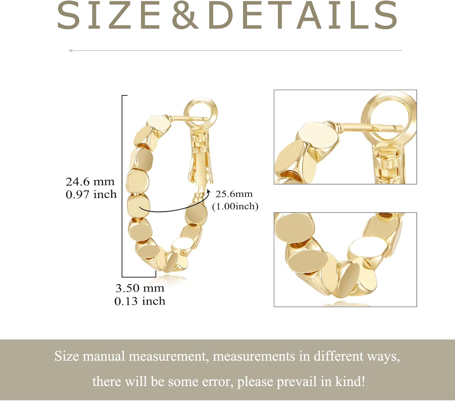 14K Gold Hoop Earrings for Women Gold Earrings for Women 14K gold Hoops Earring Jewelry Gifts - Image 3