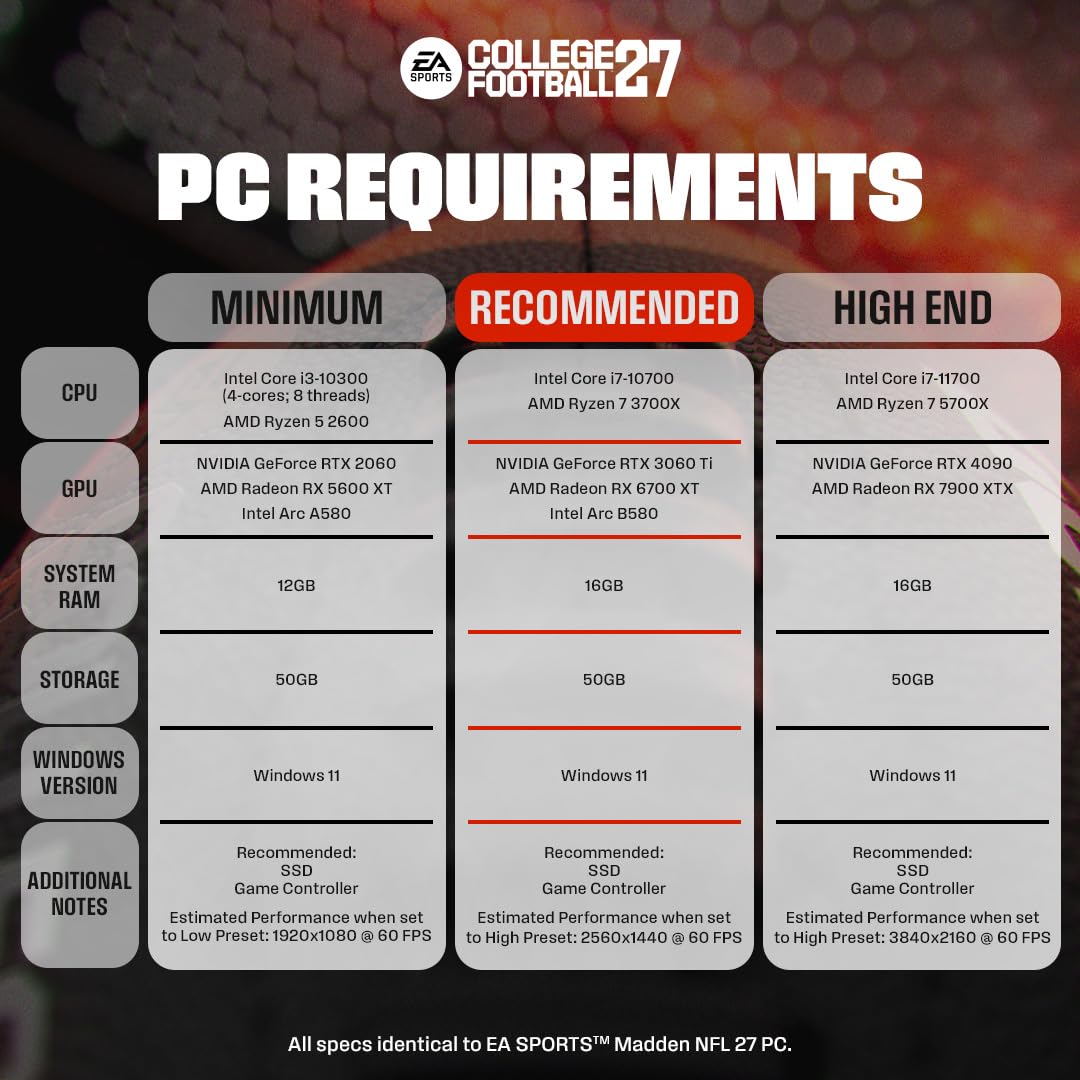 EA SPORTS College Football 27 Standard Edition PCWin | Download Code EA App | Deutsch Standard | PC Code - EA App