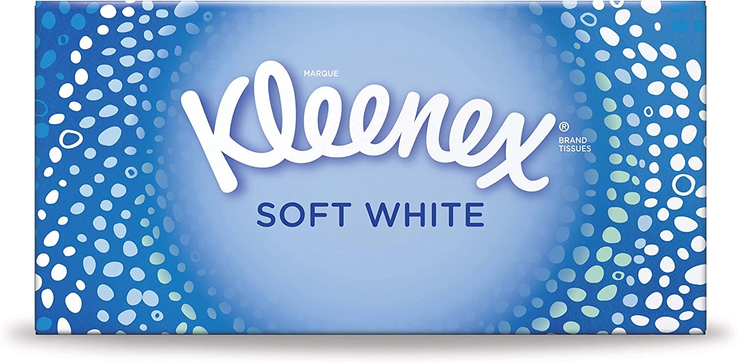 6 Kleenex Soft White, 6 Boxes Soft Tissues for Everyday + 1 Pack of Wax melt a New Vie Belle Collection