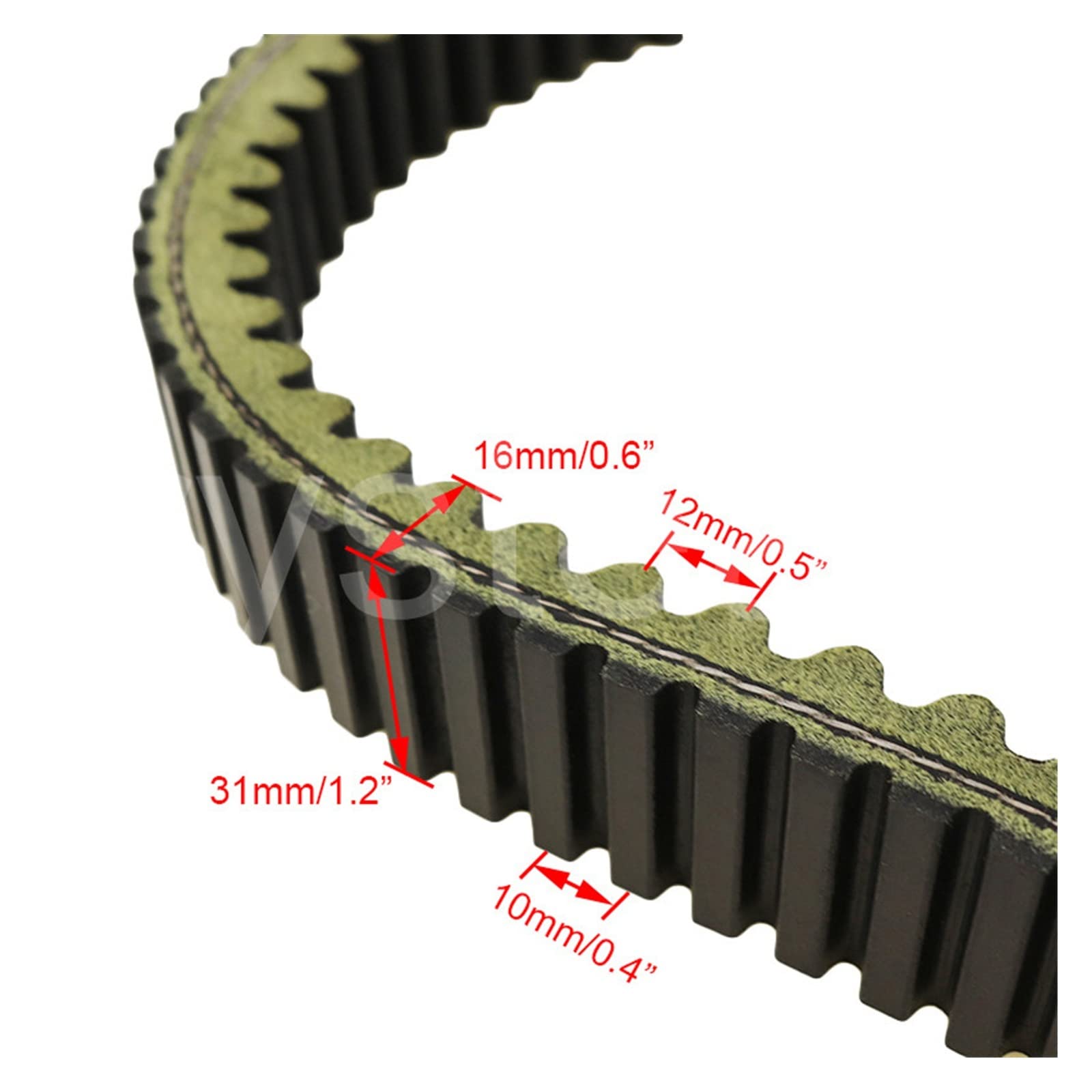 Cinghia Trasmissione Dentata in Gomma per Yamaha XP500 TMAX500 T-MAX530 per T Max per TMAX per T-Max 500 530 2012-2015 2016 Moto Trasmissione Cinghia Frizione Puleggia Cinghia