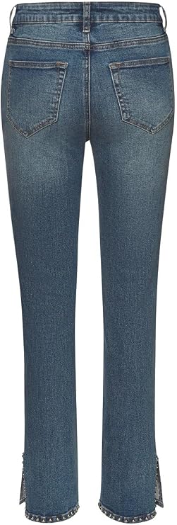 LASCANA Women's Embellished Split Hem Jeans
