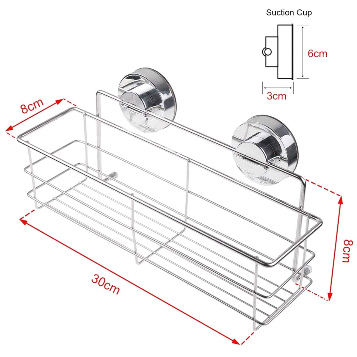 Image secondaire de Serviteur de Douche Acier Inoxydable ,Etagère Sans Forage Panier Rangement Douche Murale Organiseur Rack pour Cuisine de Salle d