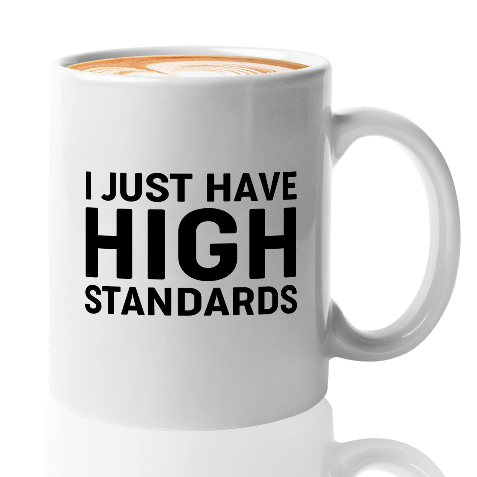 Flairy Land Boss Coffee Mug 11oz White -Have High Standards - Gag Lady Boss Birthday Appreciation Boss Day Funny Office Joke Coworker Manager Leader Retired Boss