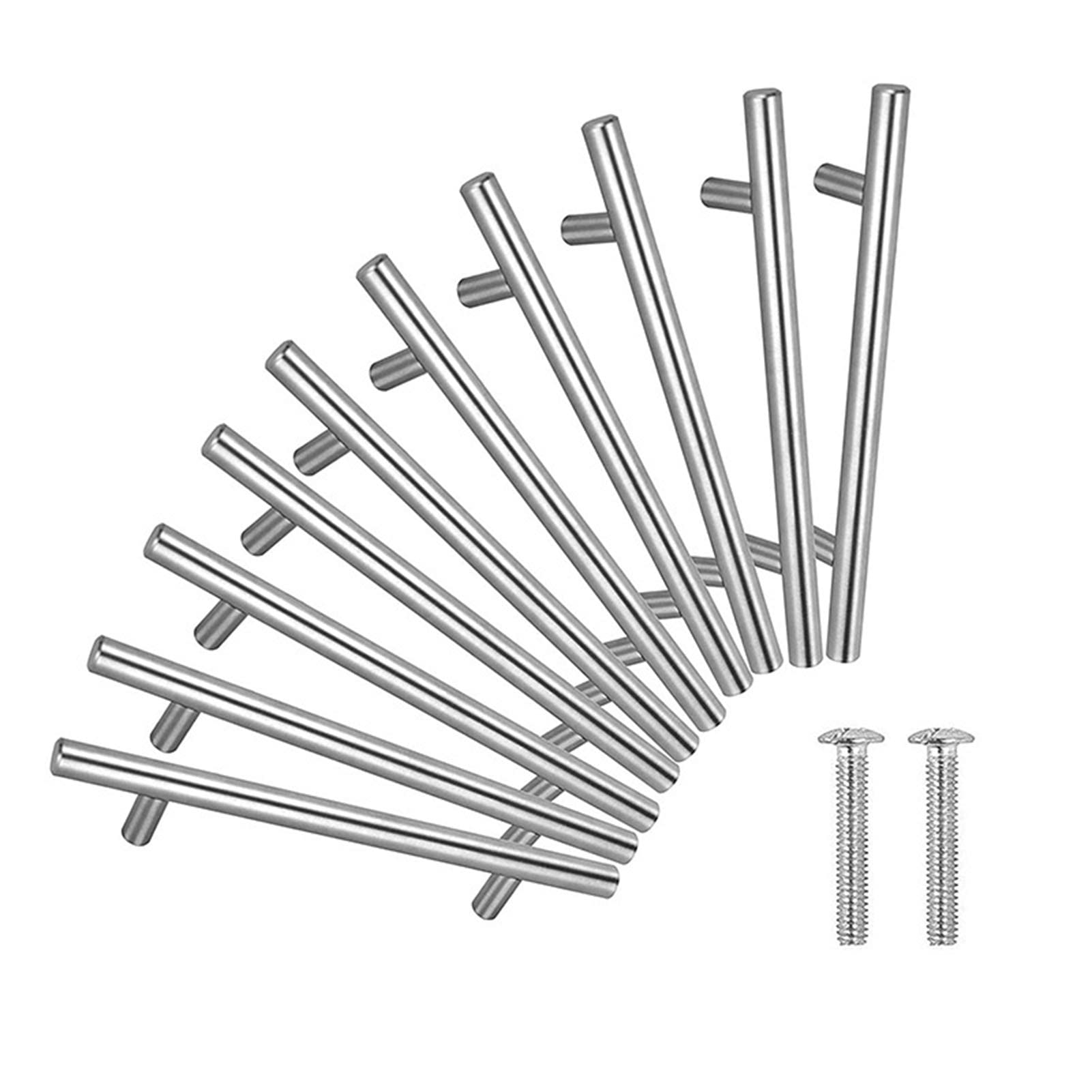 Poignée de porte en verre push-pull en inox brossé solide lot de 20