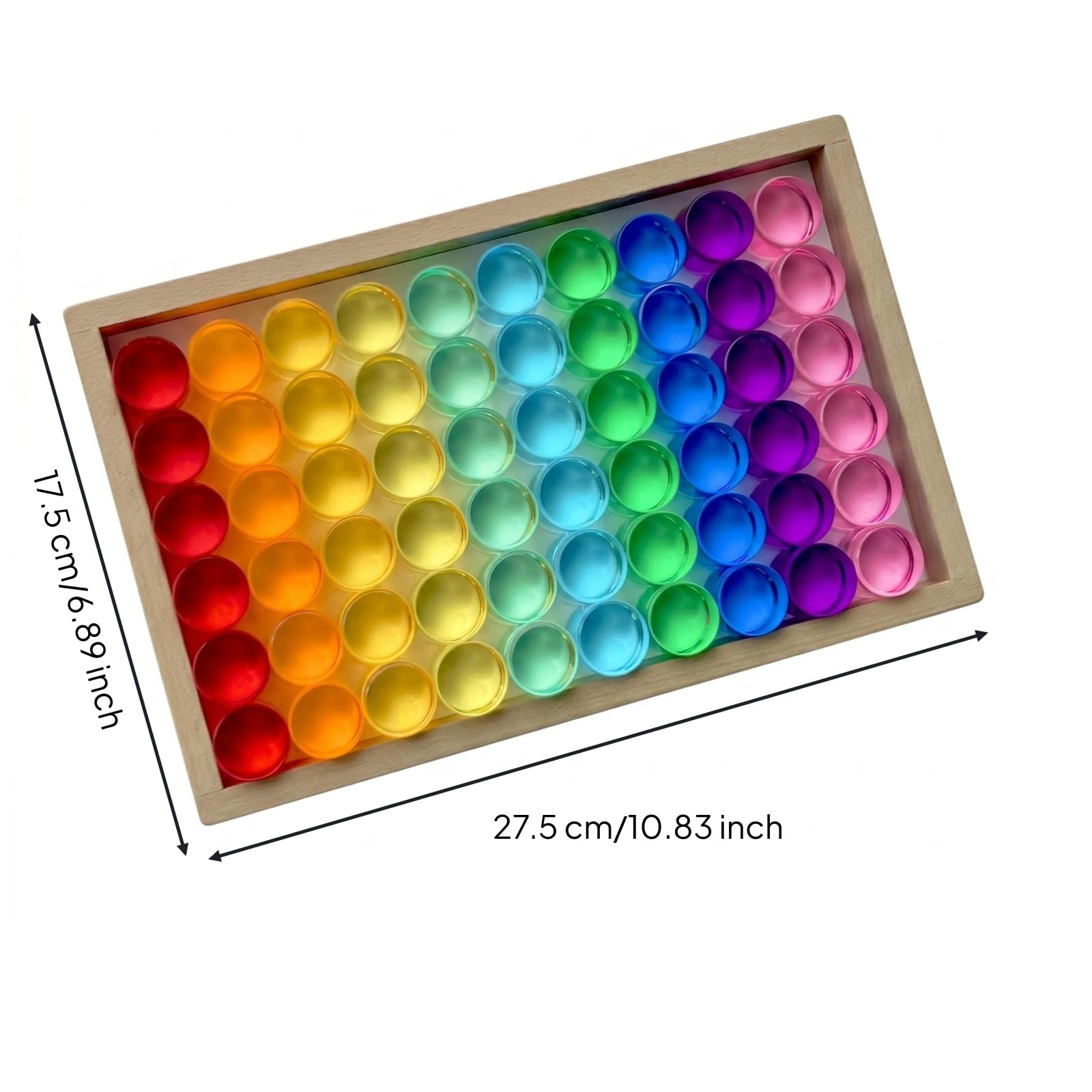 Kinder Bauklötze Holz Acryl Scheiben Zylinder Steine Stapelspiel Set Musterbau Lernspielzeug Aufbewahrungsbox für Kita Klassenzimmer Spielzimmer