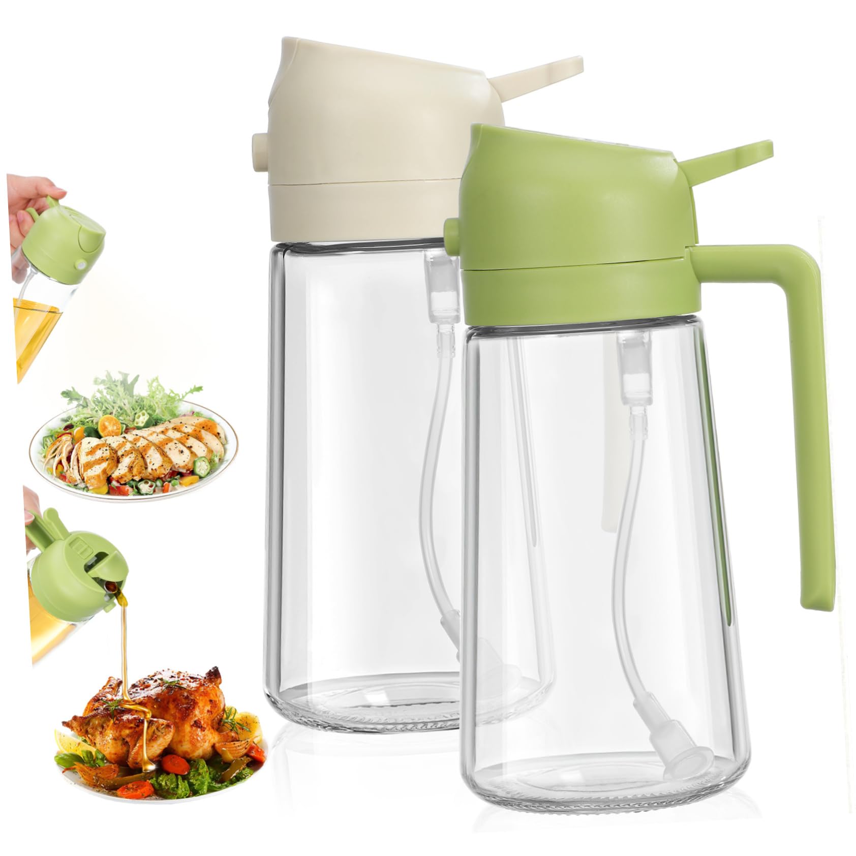 PRETYZOOM 4piezas Botellas De Para Rociador De De Dispensador De Cocina Elegante y Práctico Spray y Vertido Para Cocinar y Aderezar Ensaladas