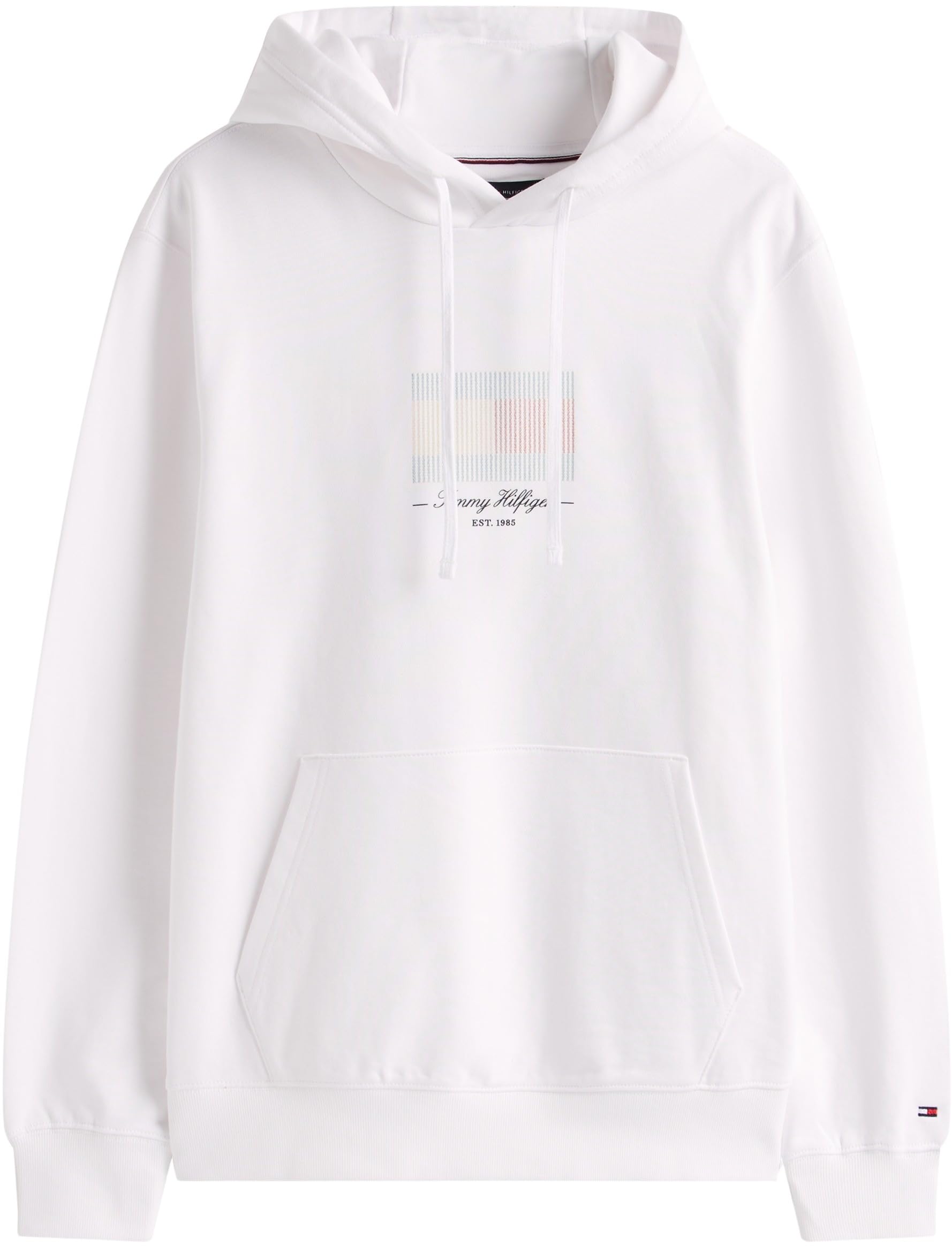 Tommy Hilfiger Uomo Felpa con Cappuccio Ithaca Flag in Cotone