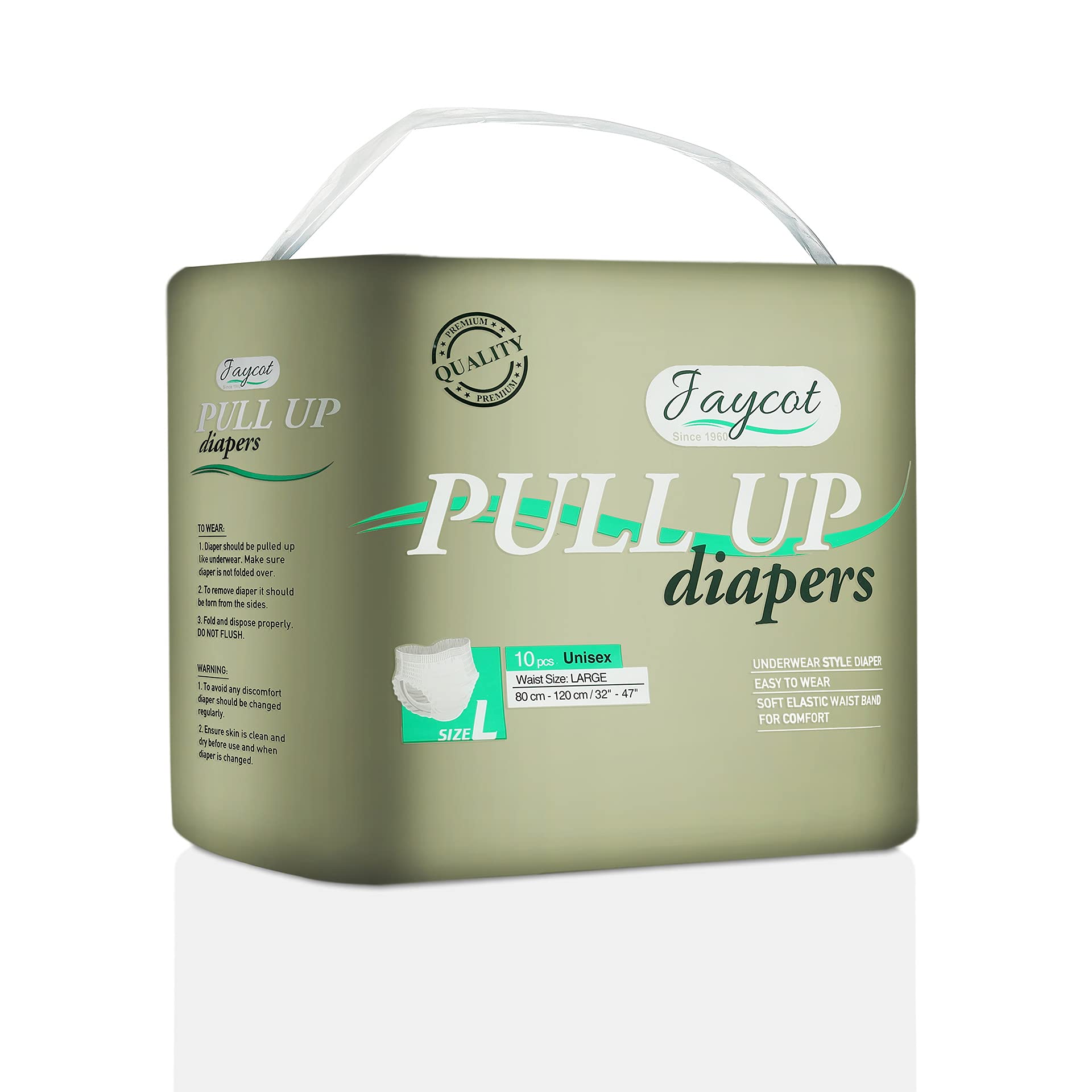 Jaycot Premium Adult Diaper Pants Style - 10 Count -Large- Waist - 90-140 cms with extra comfortable and Anti-Bacterial technology for men and women: Amazon.in (B08L6KP1BB) Amazon Price History, Amazon Price Tracker