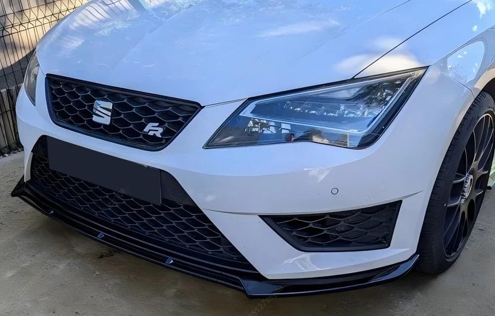 [GOOD SPOILER] Spoiler Delantero para Seat León MK3 (2012-2020) (Negro Brillante)